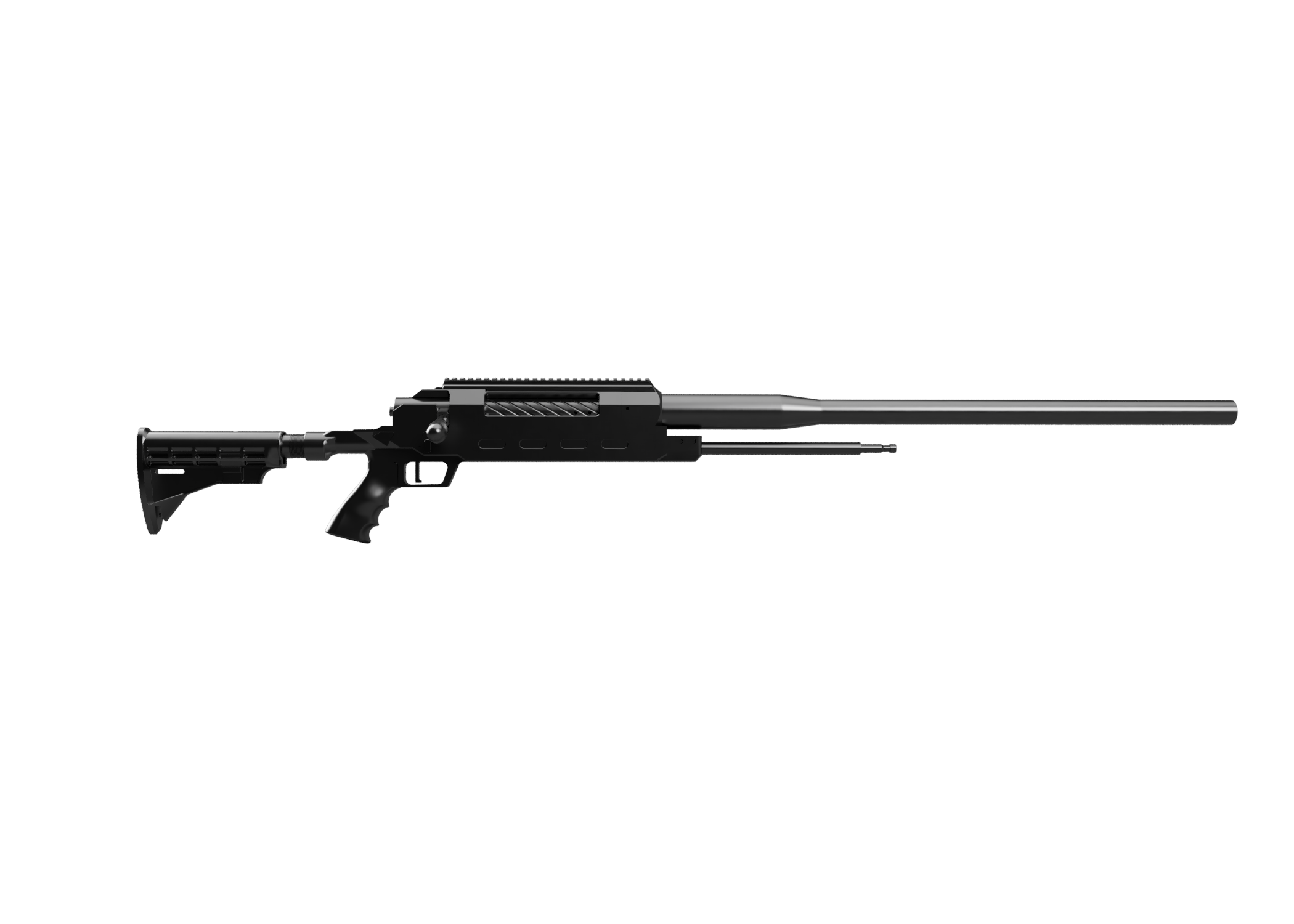 MP50 SS Single Shot + options  (rear AR15 stock, with light front stock)