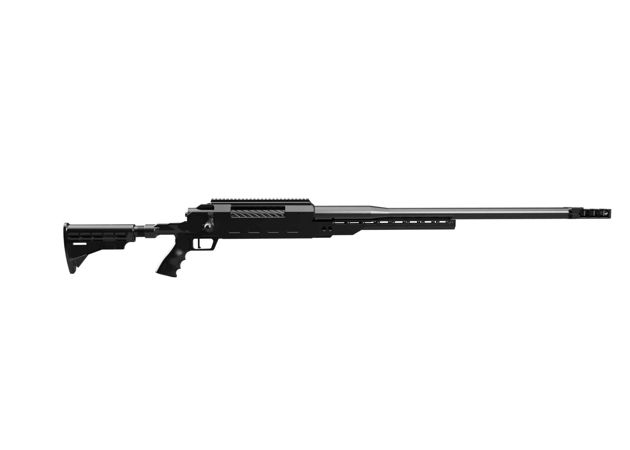 MP50 SS Single Shot + options  (front stock, rear AR15 stock, muzzle break)