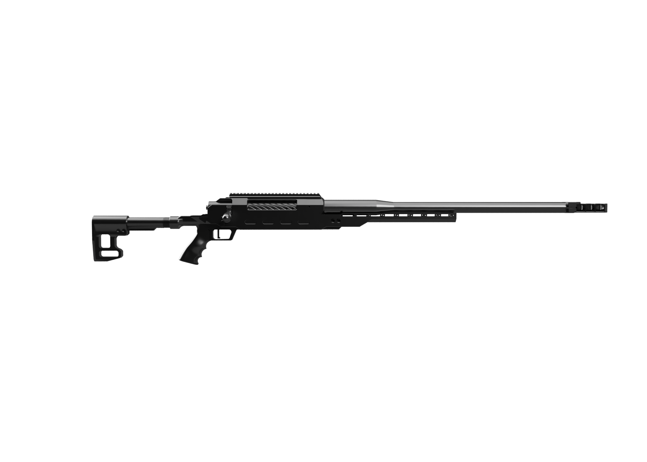 MP50 Single Shot + options  (Front stock, muzzle break, rear light stock)